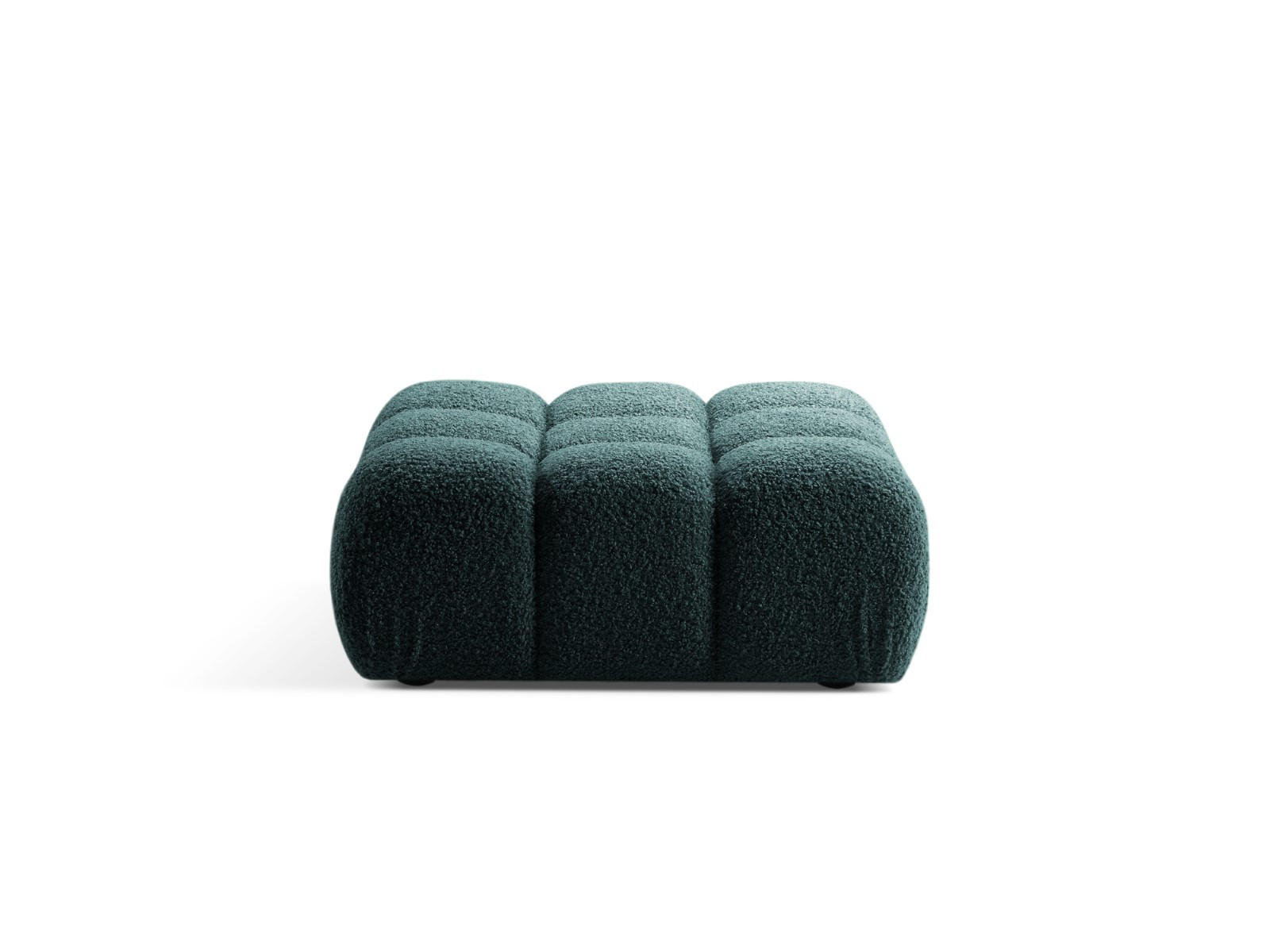POUF Bellis aus Boucle petrol - Petrol, Textil (94/43/94cm) - Micadoni