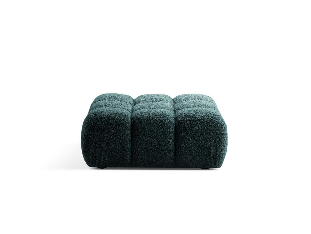POUF Bellis aus Boucle petrol - Petrol, Textil (94/43/94cm) - Micadoni