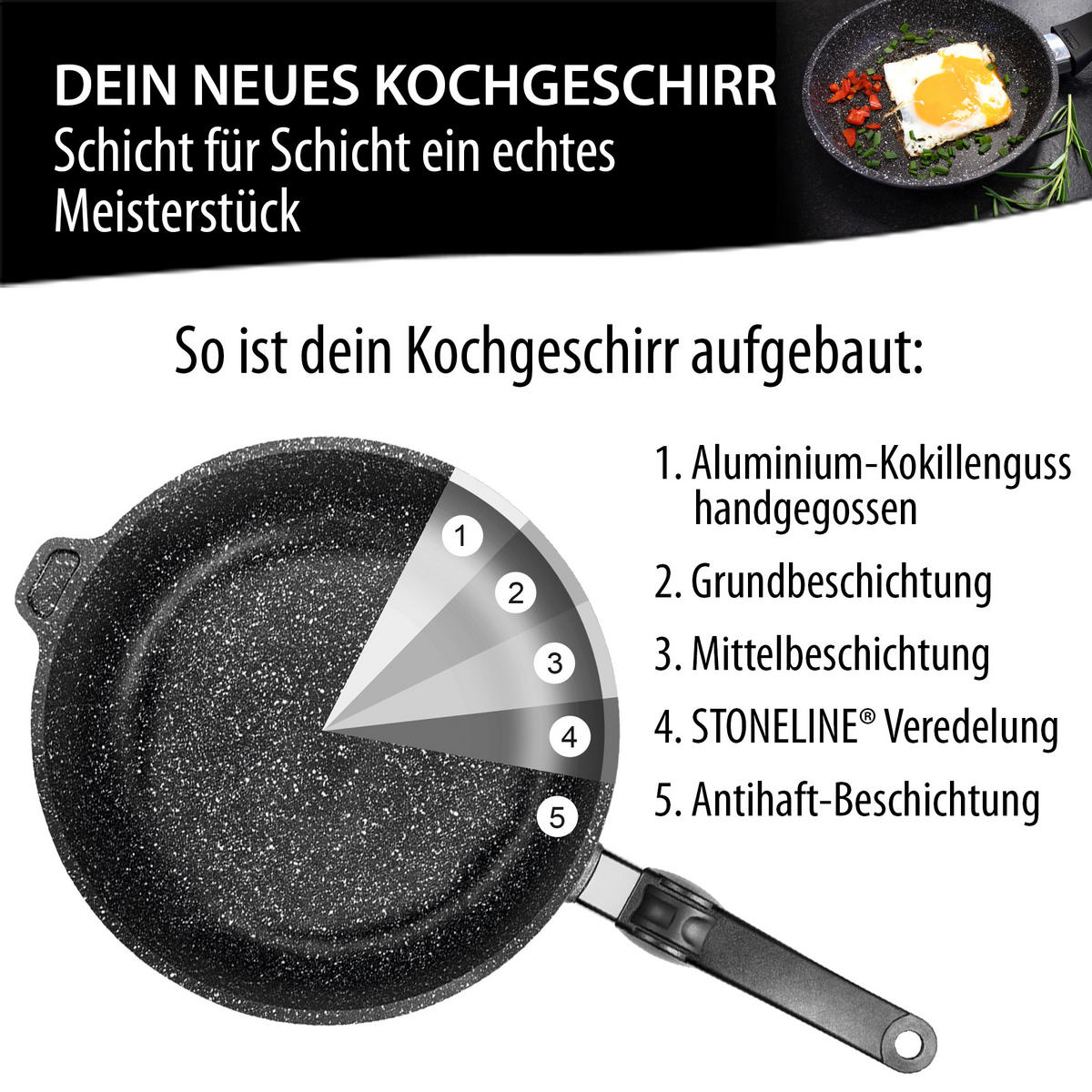 KOCHTOPF - Grau, Metall (24cm) - Stoneline