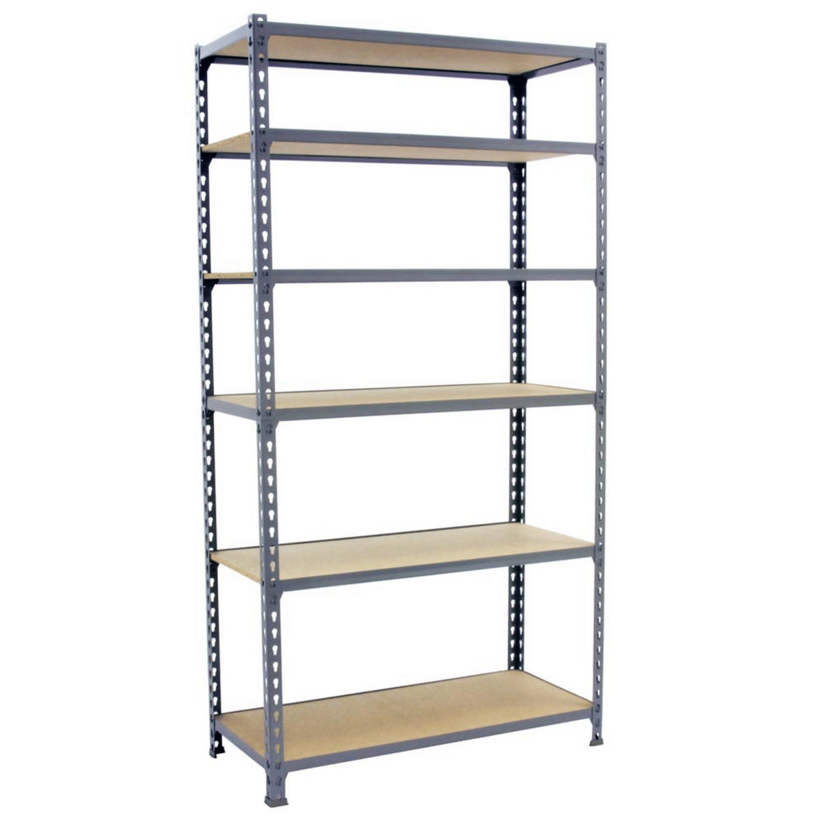 SCHWERLASTREGAL Giant Muli HxBxT 250 x 110 x 30 cm 6 Fachböden Fachlast 200 kg Grau - Grau, Metall (110/250/30cm) - PROREGAL