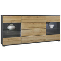 SIDEBOARD Bari Eiche Natur - Eichefarben, Holzwerkstoff (166.5/75.5/35cm) - Vladon