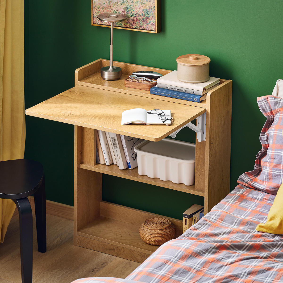 SCHREIBTISCH klappbar, 63x82x58cm, Natur - Naturfarben, Holzwerkstoff (58/63/82cm) - SoBuy