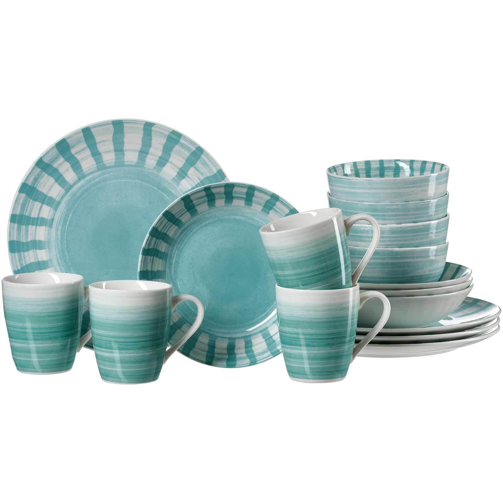 KOMBISERVICE Sole Mio Grün 16er Set - Grün, Keramik (28/28/30cm) - Ritzenhoff Breker