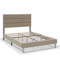 POLSTERBETT 90x190 cm Aroma, Beige - Beige, Textil (195/92/116cm) - VS Venta-stock