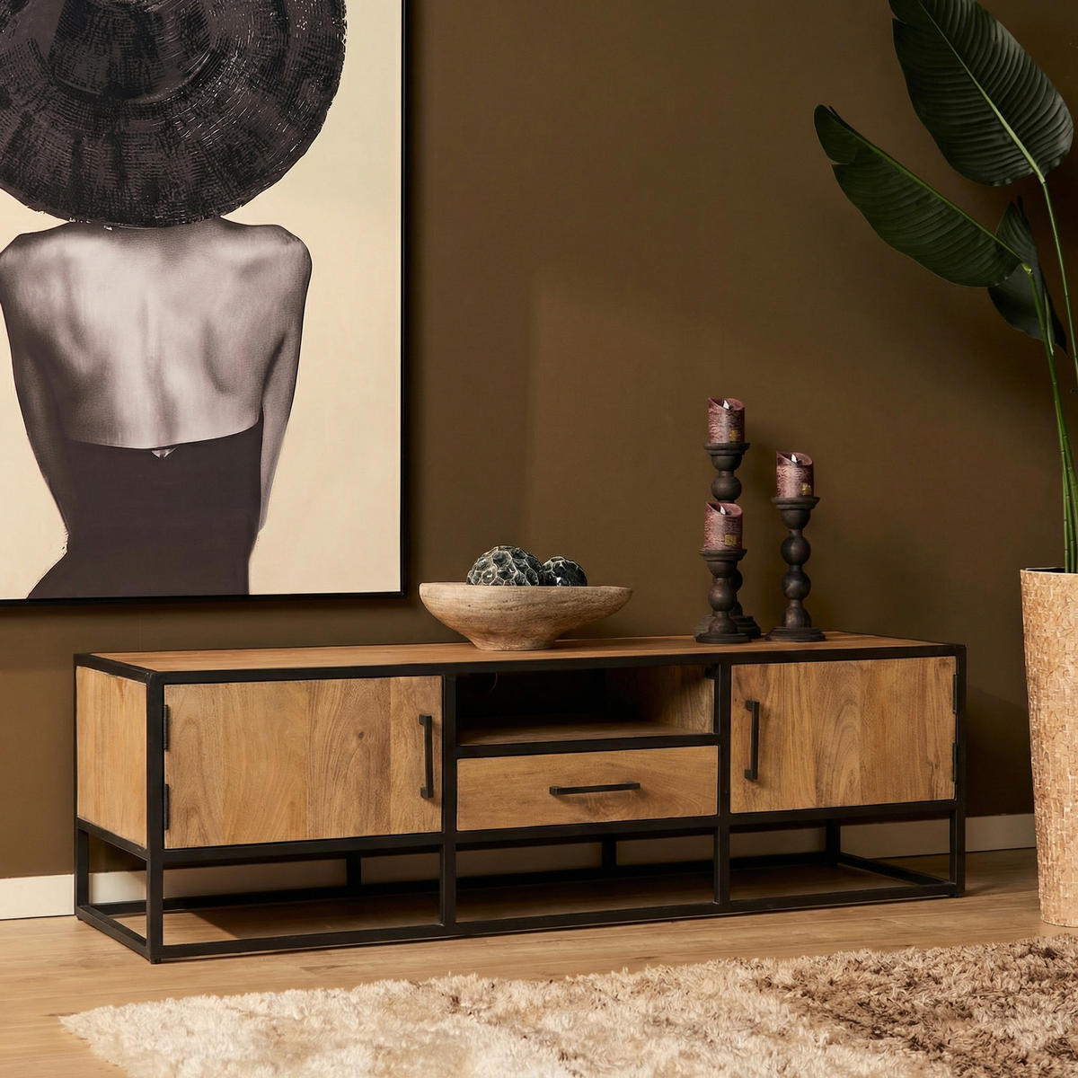 TV-MÖBEL Dakota Braun 45/180/50 cm - Braun, Holz (180/50/45cm) - Starfurn