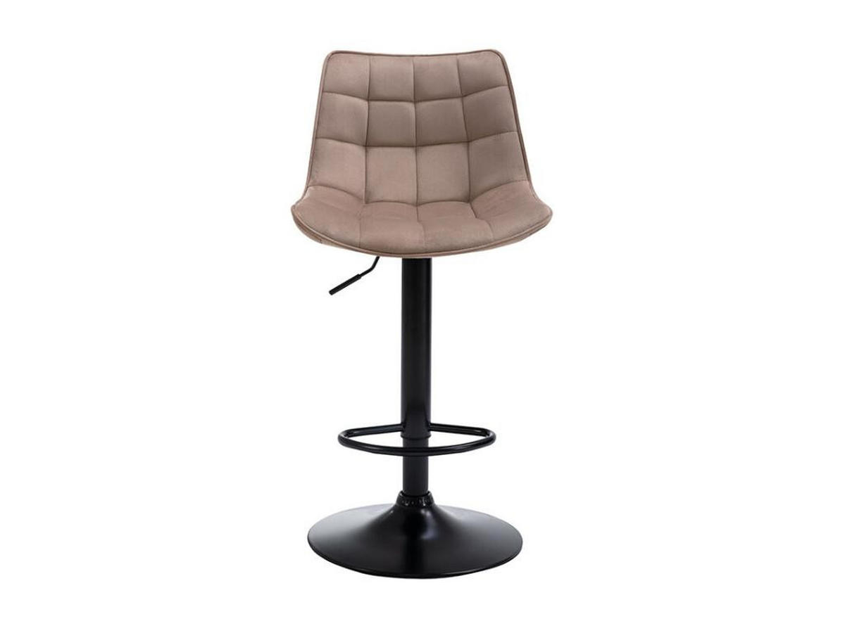 BARHOCKER 2er-Set - Samt & Metall - Beige - LIMA II - Beige, Textil (54/109/45cm) - Vente-Unique