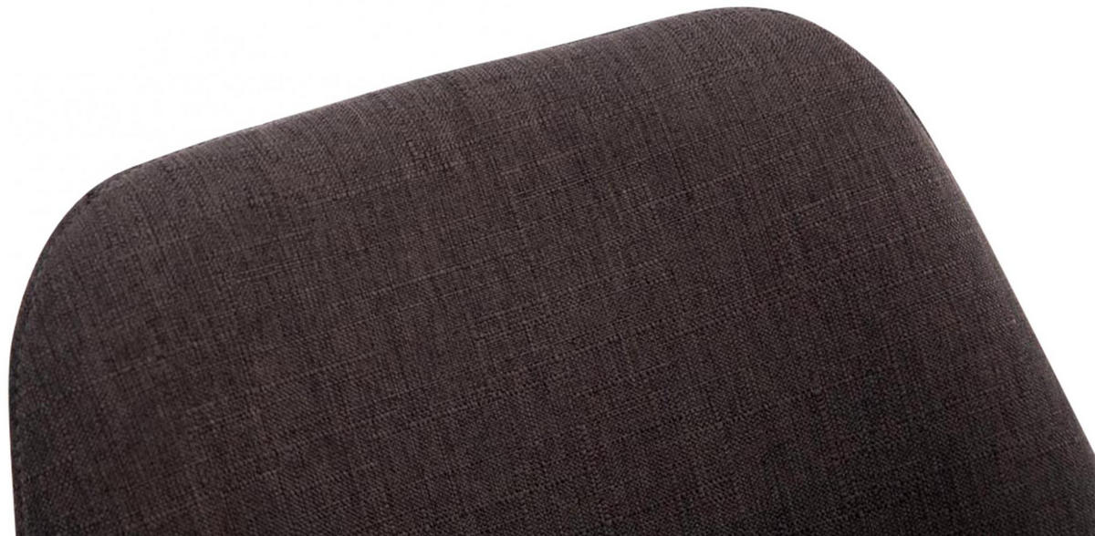 STUHL Stoff dunkelgrau - Dunkelgrau/Walnussfarben, Holz/Textil (48/84/55cm) - CLP