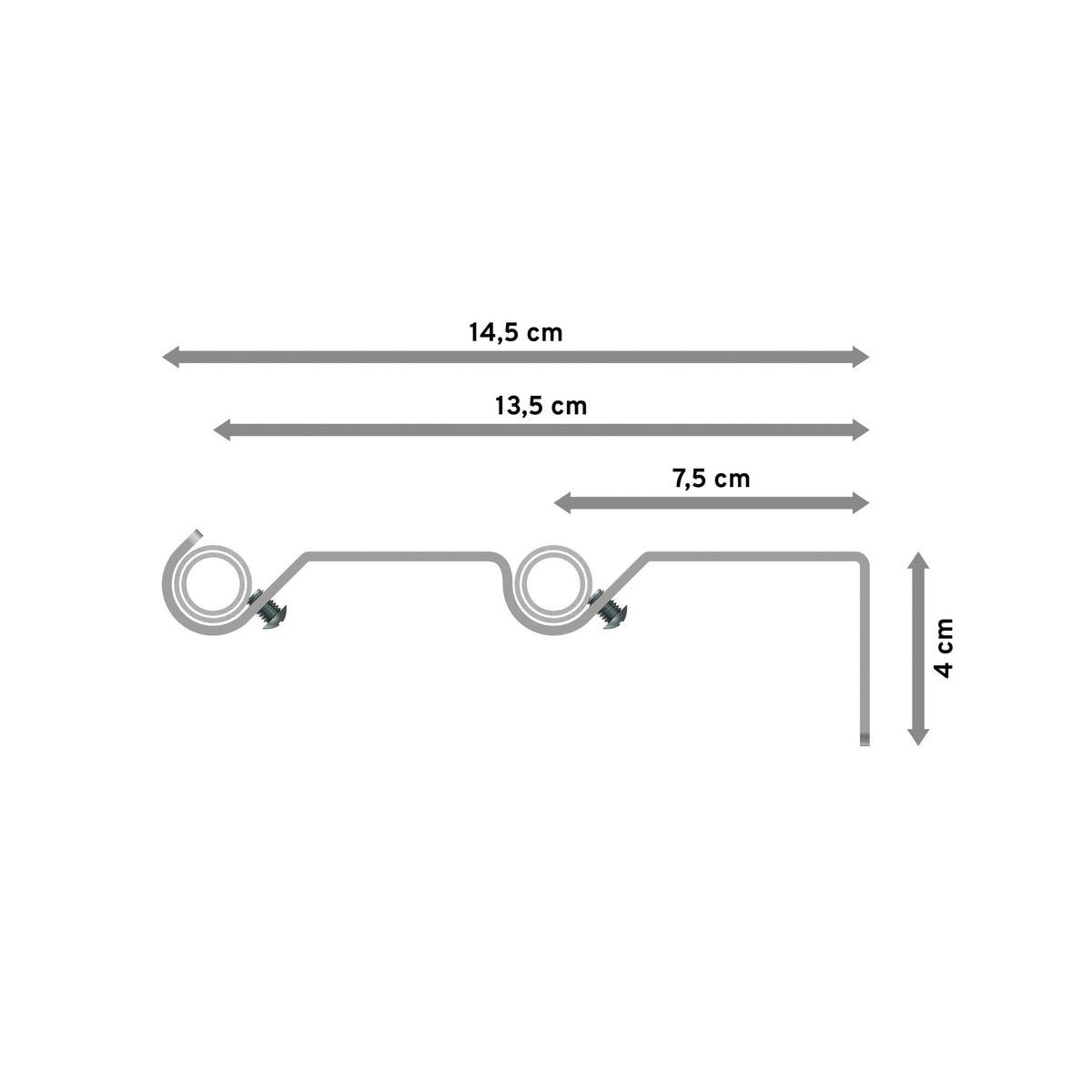 TELESKOP-GARDINENSTANGEN-SET Hera Helix 70-120 cm, 2-läufig, 16/13 mm Ø Silbergrau - Silberfarben/Alufarben, Kunststoff/Metall (120cm) - INTERDECO