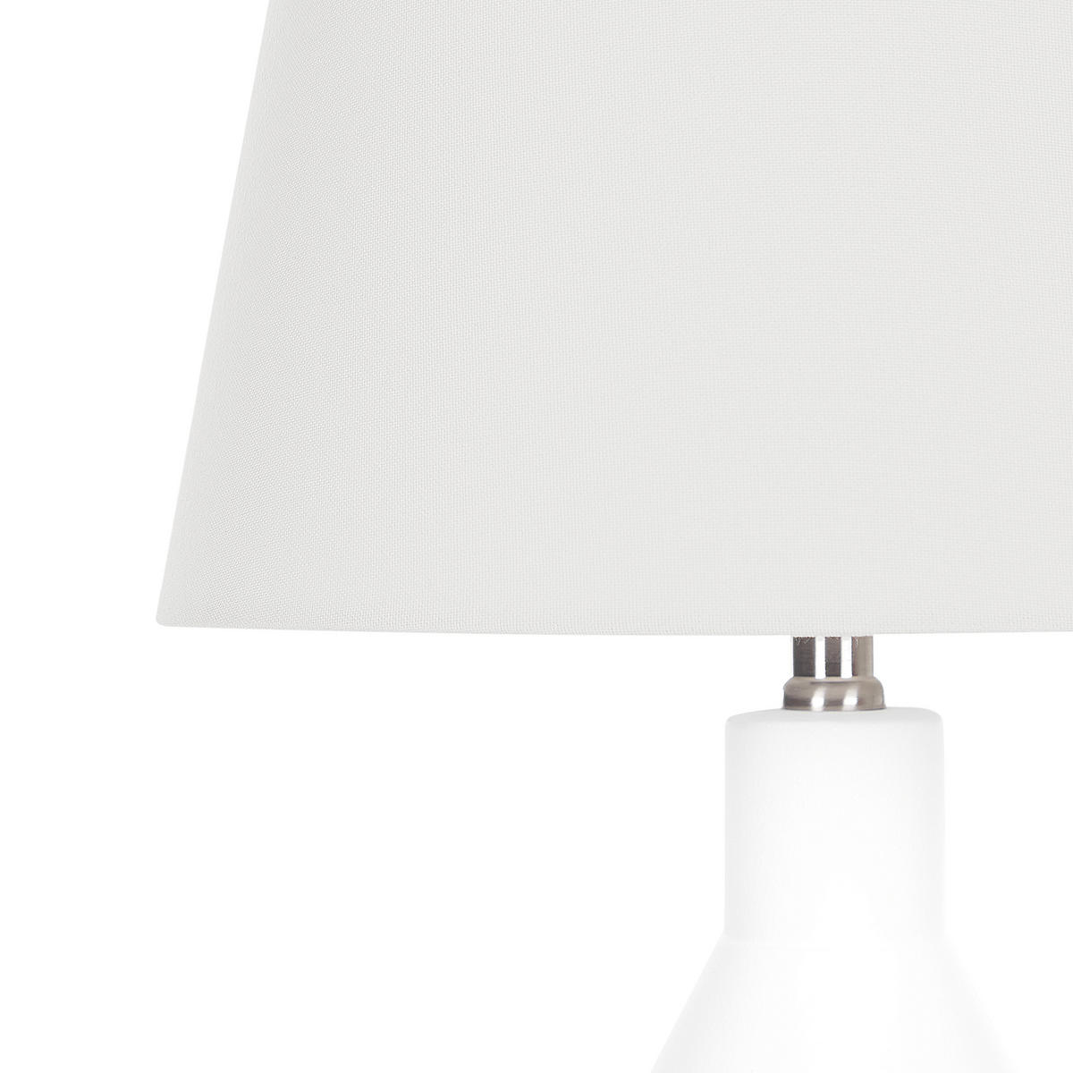 TISCHLAMPE Lambre 33/33/53 cm - Weiß, Keramik (33/33/53cm) - Beliani