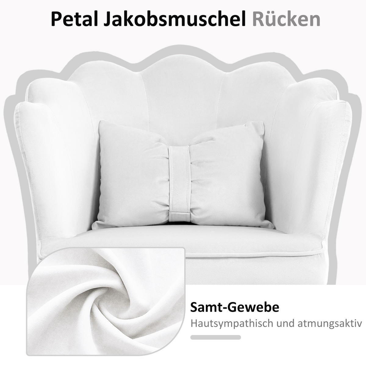 BÜROSTUHL Schreibtischstuhl mit Armlehne, Wippfunktion für Schlafzimmer, Weiß - Weiß, Kunststoff (62/88/66cm) - HOMCOM