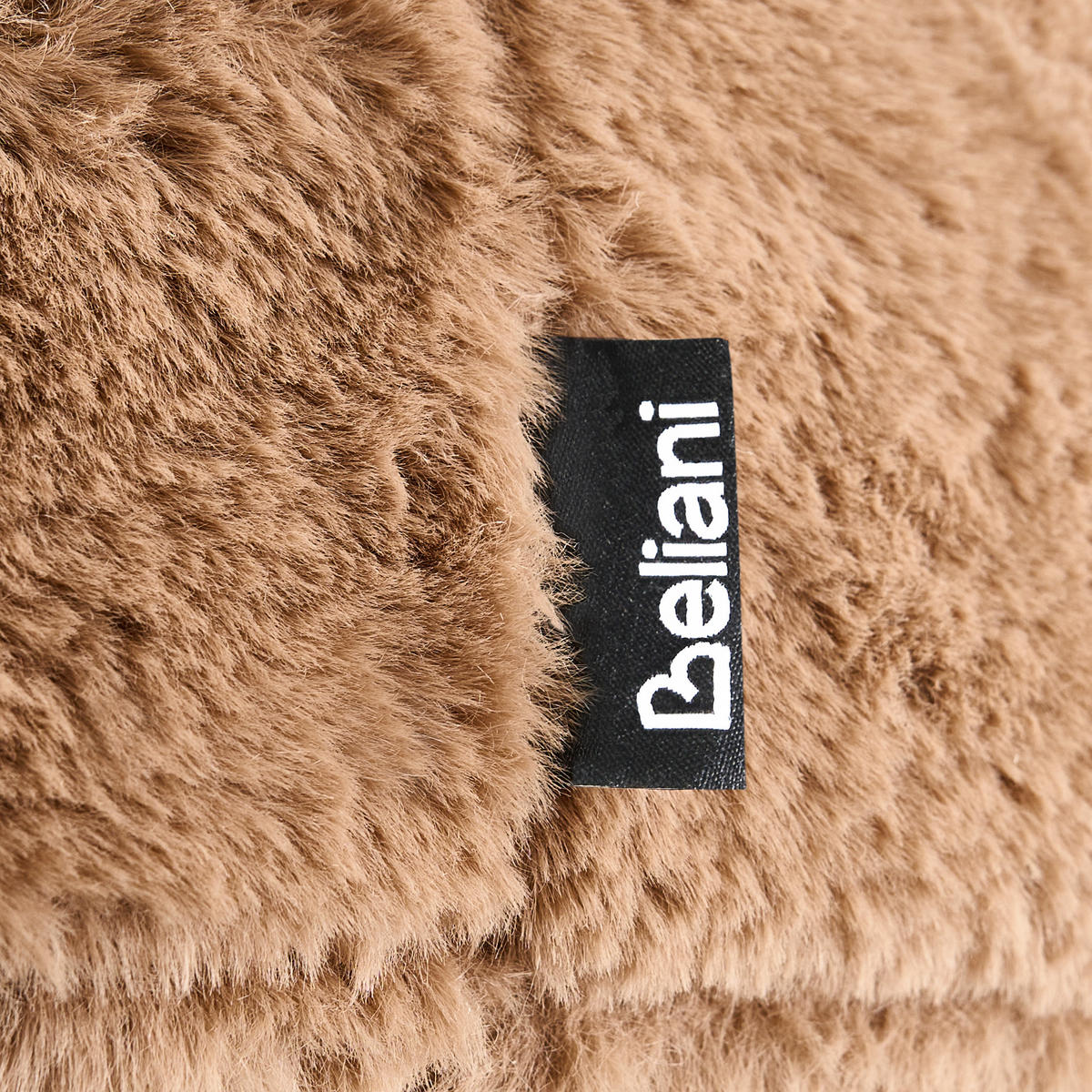 POUF Hellbraun Bayard - Hellbraun, Kunststoff (115/43/56cm) - Beliani