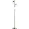 STEHLEUCHTE, Stehlampe, 40 W Standlampe mit E27 Fassung, Metall, ohne Glühbirne - Silberfarben, Metall (27/27/169cm) - HOMCOM