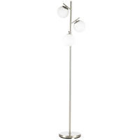 STEHLEUCHTE, Stehlampe, Metall, Silber - Silberfarben, Metall (27/27/169cm) - HOMCOM
