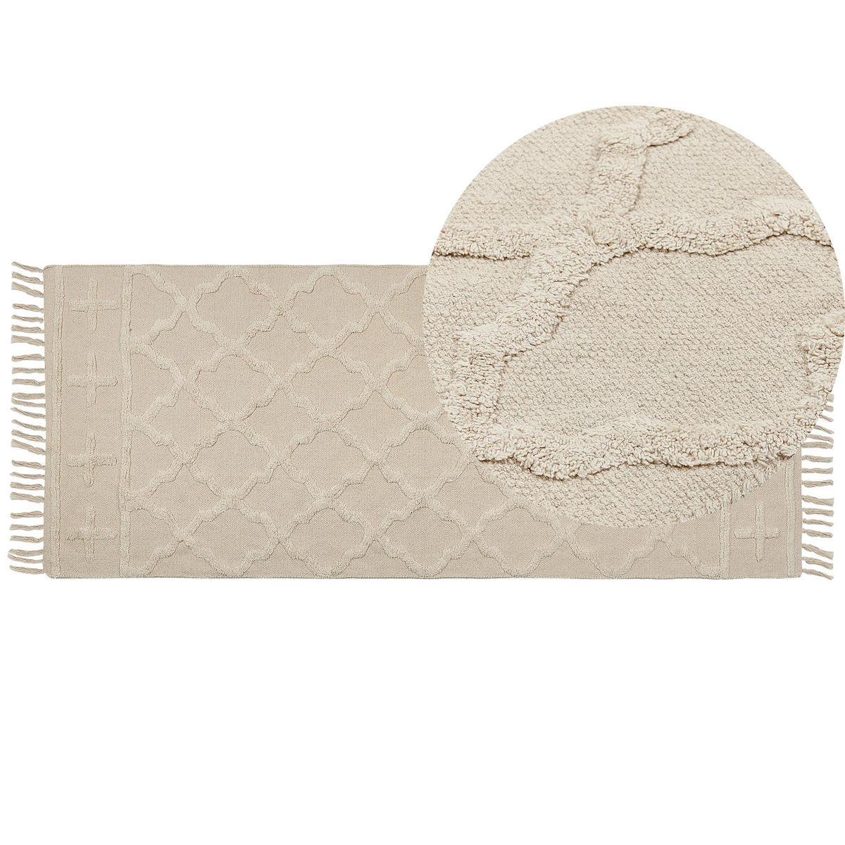 TEPPICHLÄUFER Tozlu 230/80 cm - Beige, Textil (80/230cm) - Beliani