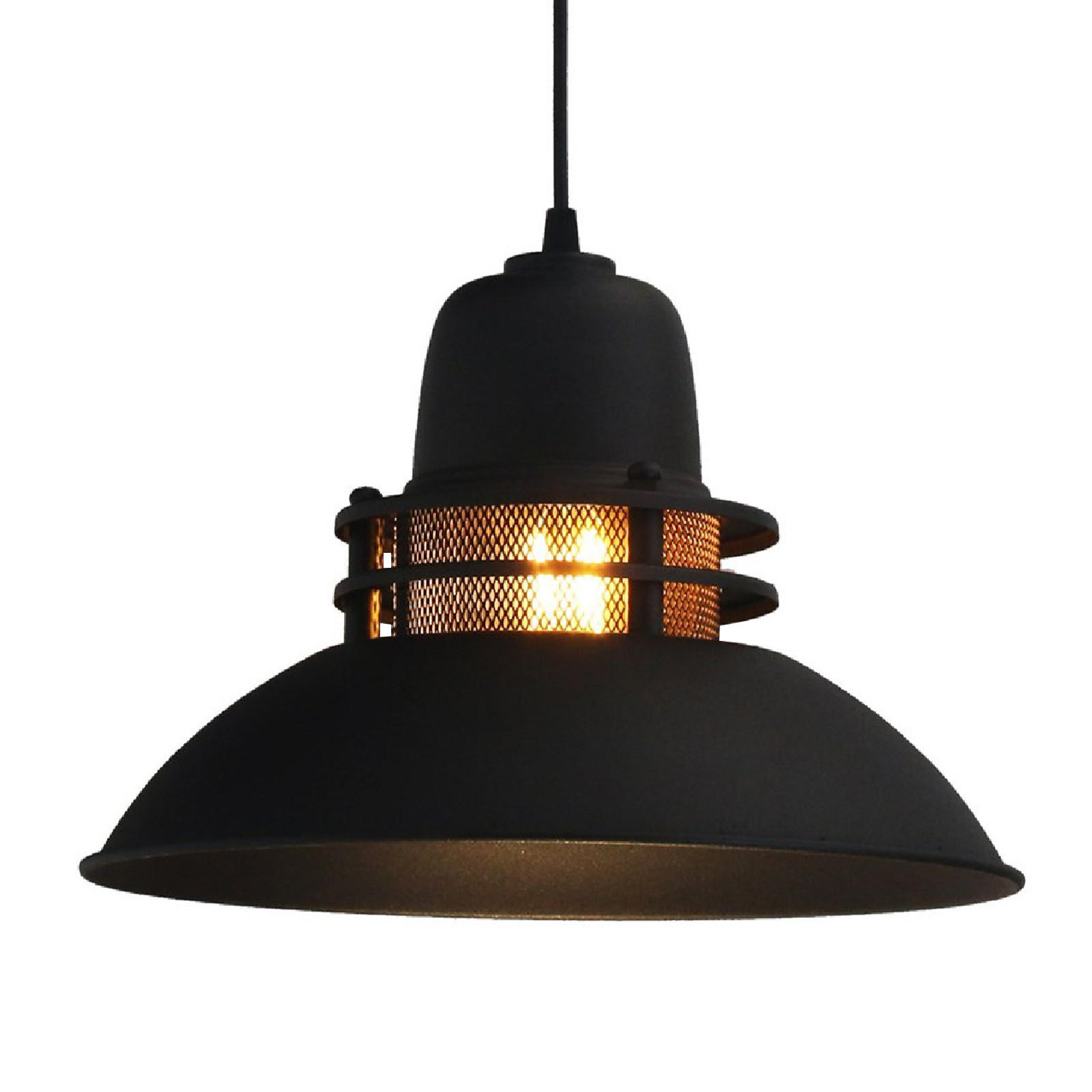 PENDELLEUCHTE Leuchtturm 34/24 - Schwarz, Metall (34/34/24cm) - Bamyum