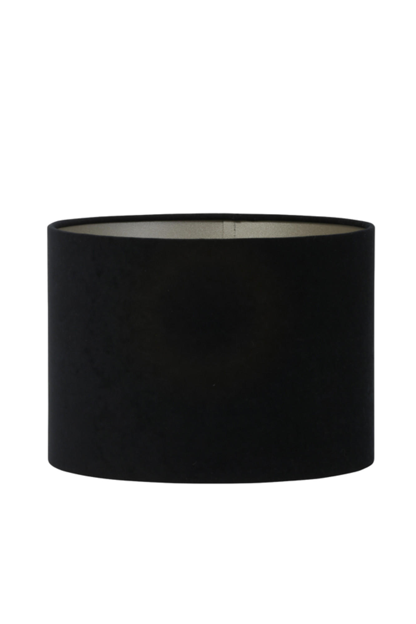 LAMPENSCHIRM Samt Schwarz Ø20/15 cm - Schwarz, Textil (20/20/15cm) - Light & Living