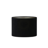 LAMPENSCHIRM Samt Schwarz Ø20/15 cm - Schwarz, Textil (20/20/15cm) - Light & Living