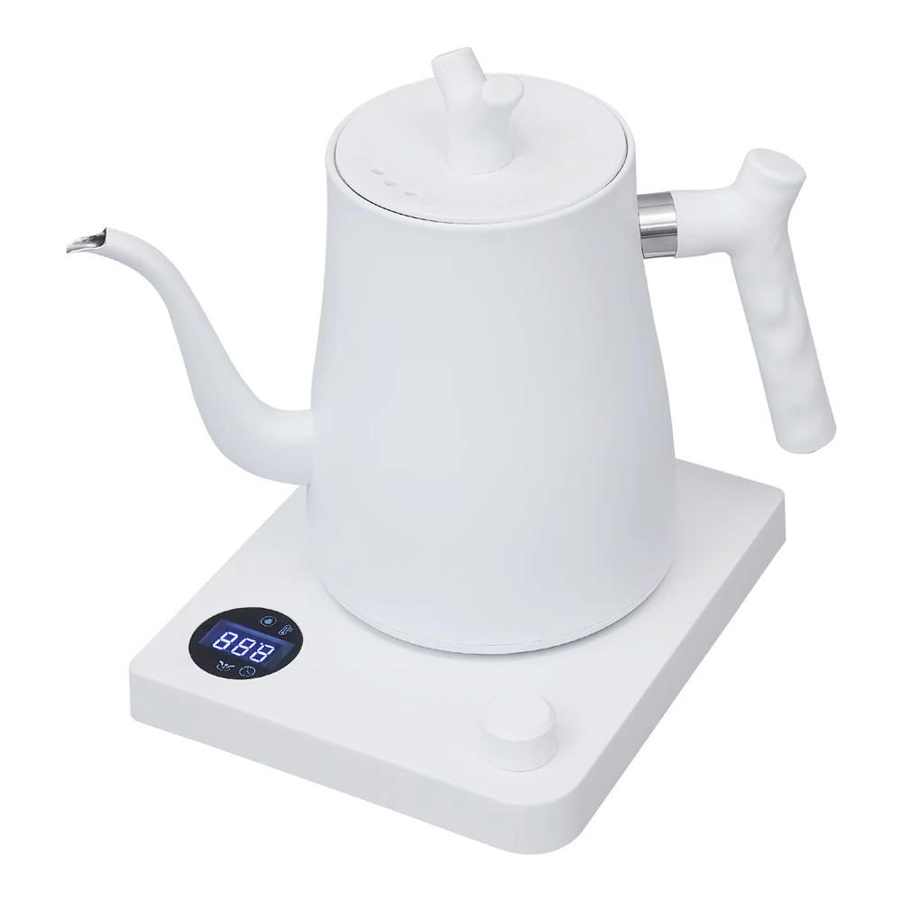 WASSERKOCHER 1L 1000W LED 40–100°C Trockenkochschutz Weiß - Weiß, Metall (17/22/19.5cm) - Kaket
