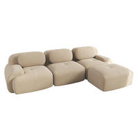 SOFA modular Ecksofa rahmenlos Cord Beige - Beige, Kunststoff (178/298.1cm) - Meubliv