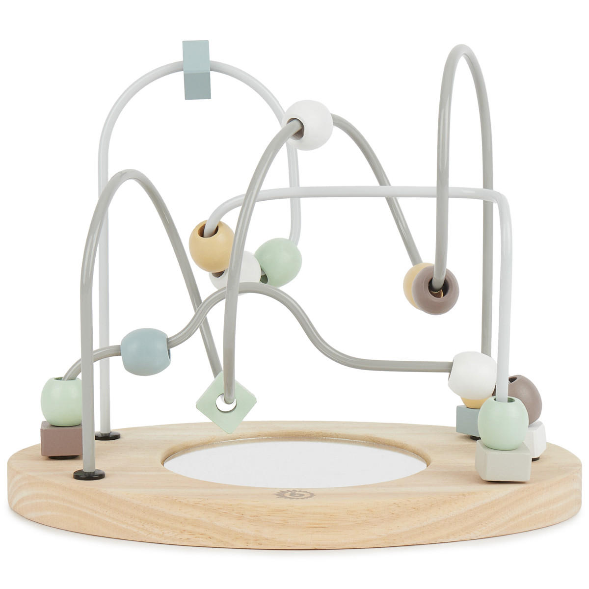 MOTORIKSCHLEIFE mit Spiegel Mint - ab 12 - Blau, Holz (17/25cm) - Bieco Spielwaren