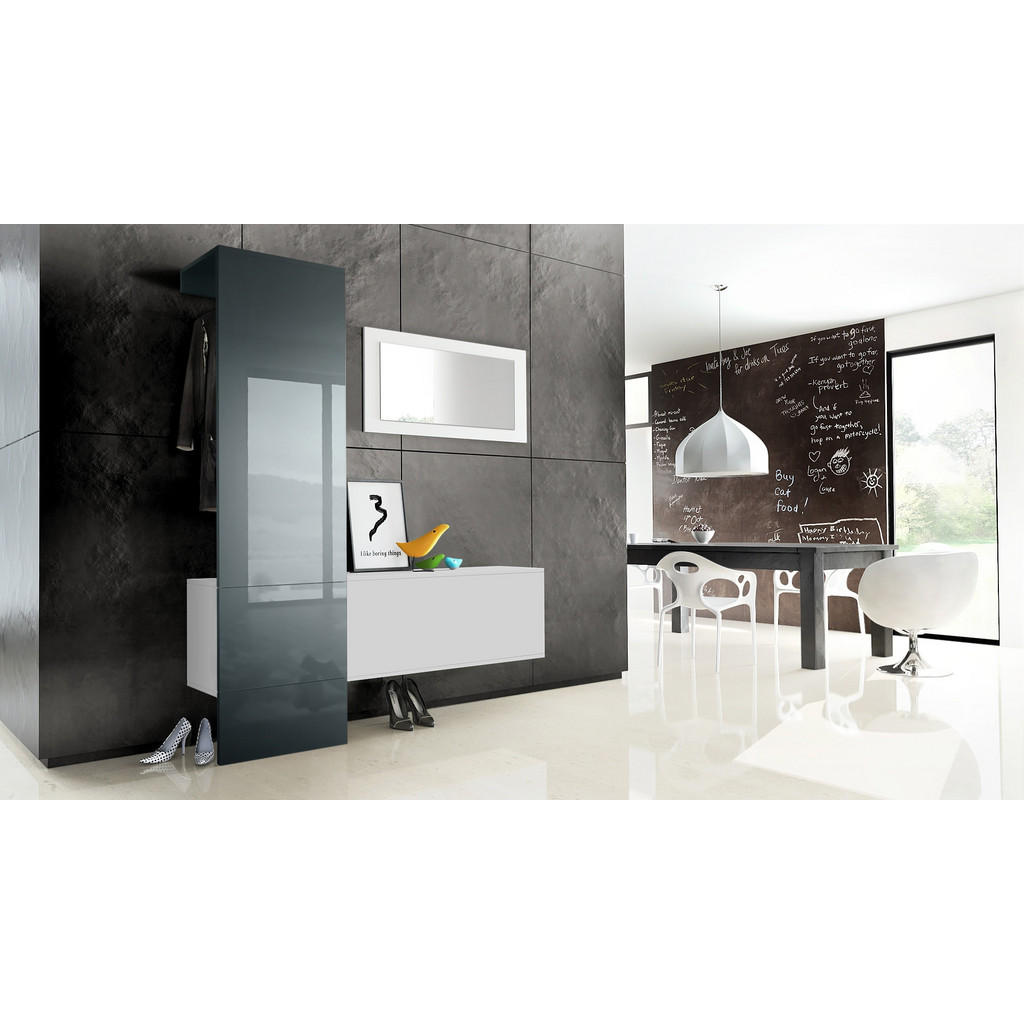 Thumbnail - Vladon Garderobe, Grau, Holzwerkstoff, 156x193x35 cm, Garderobe, Garderoben-Sets & Serien, Garderoben-Sets