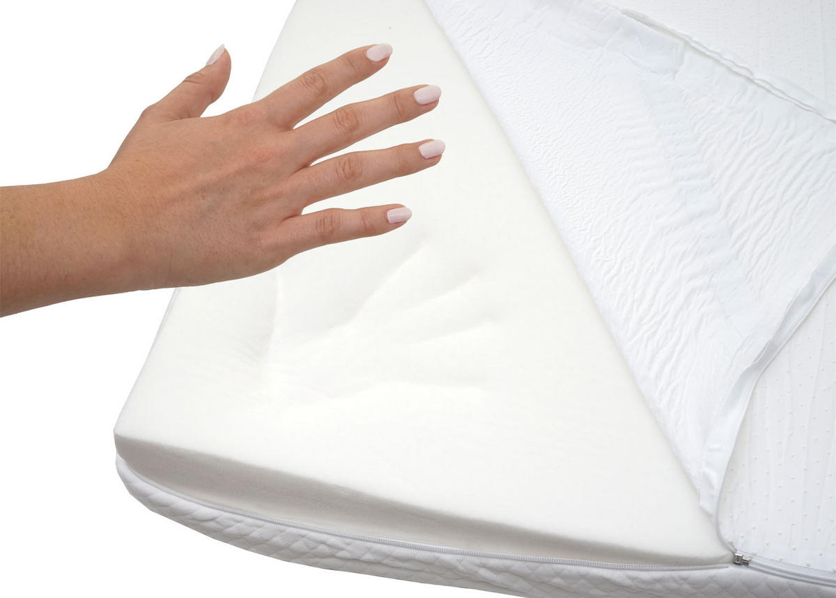 MEMORYFOAM-MATRATZENTOPPER 10CM Weiß - Weiß, Textil (200/180/10cm) - MCW
