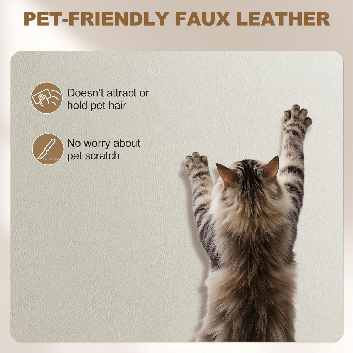 BÜROSTUHL mit Liegefunktion, höhenverstellbar Drehstuhl mit Fußstütze Beige - Beige/Silberfarben, Holzwerkstoff/Kunststoff (64/120/73cm) - HOMCOM