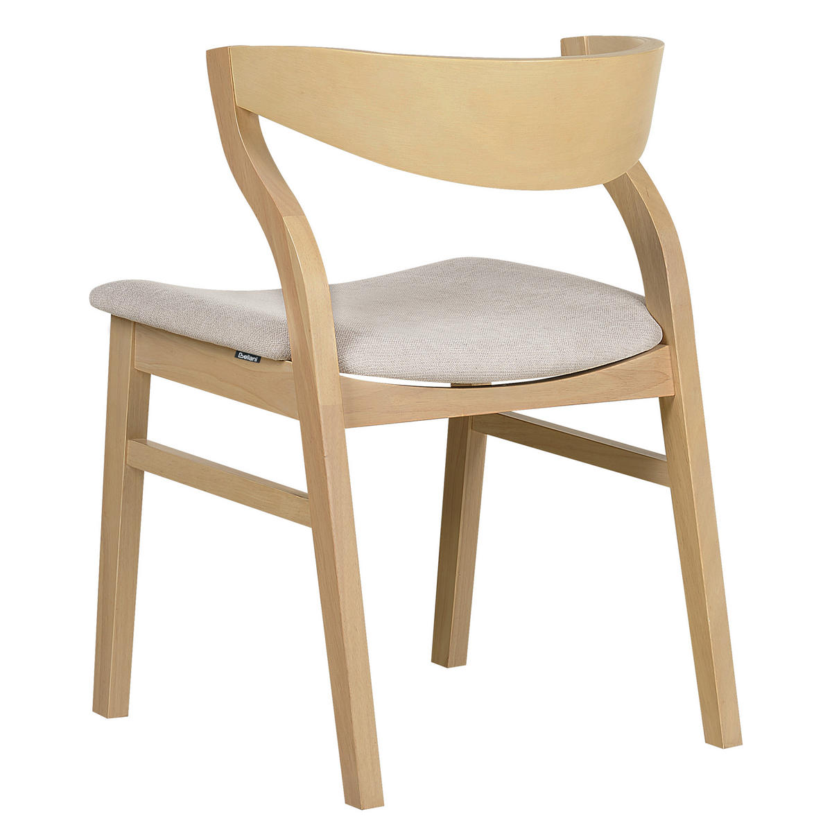ÉTKEZŐSZÉK 2 darabos Szett világos fa színű/bézs Maroa - bézs/világosbarna, textil (51/72/56cm) - Beliani