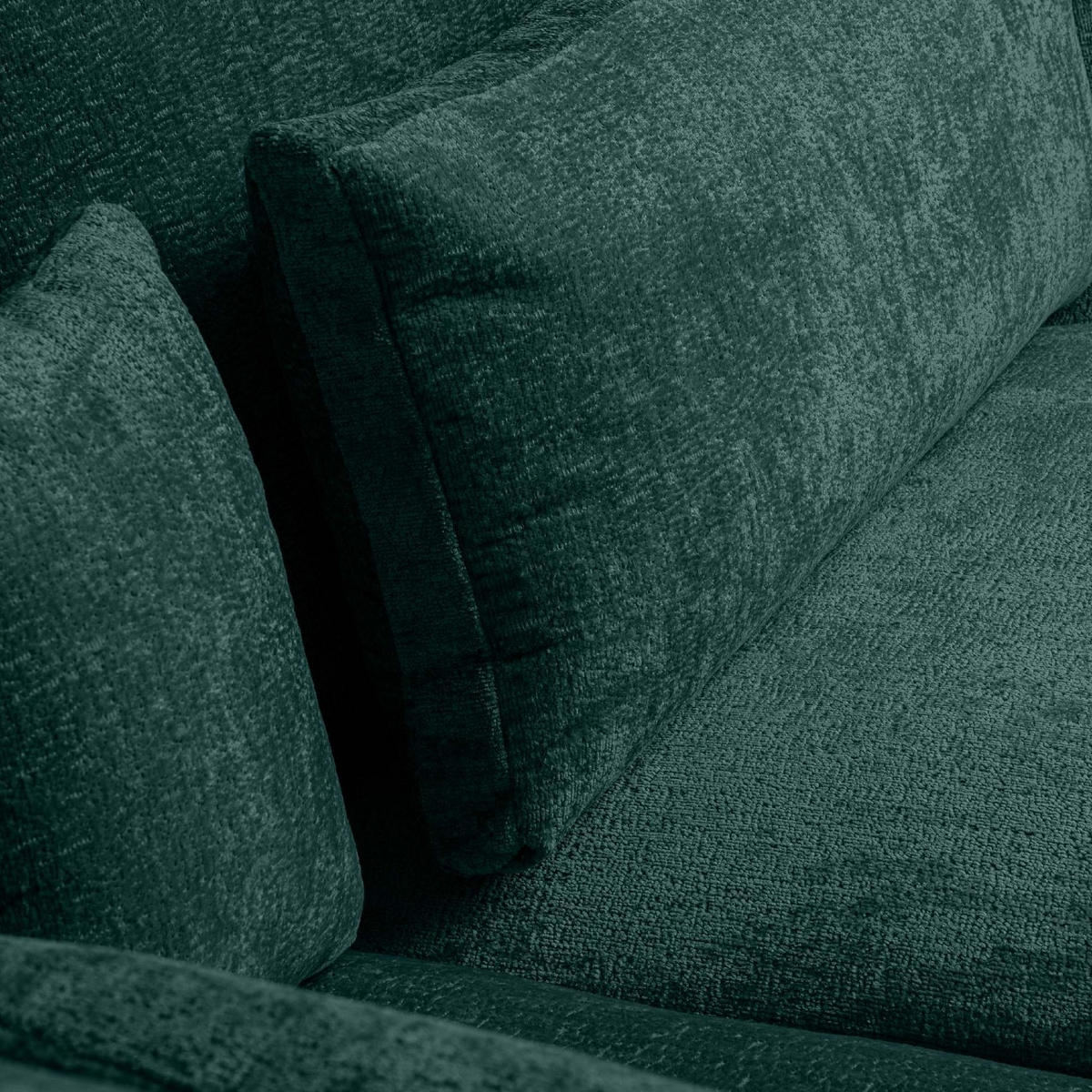 ECKSOFA LINKS BRENTIS Chenille-Stoff, Marineblau - Blau, Textil (314/224cm) - KONSIMO®