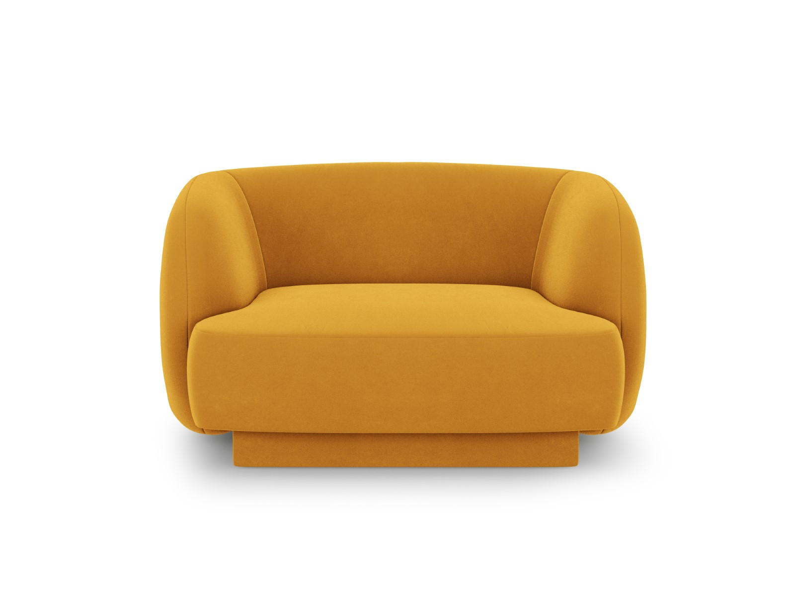 SESSEL Miley aus Samt gelb - Gelb, Textil (90/70/103cm) - Micadoni