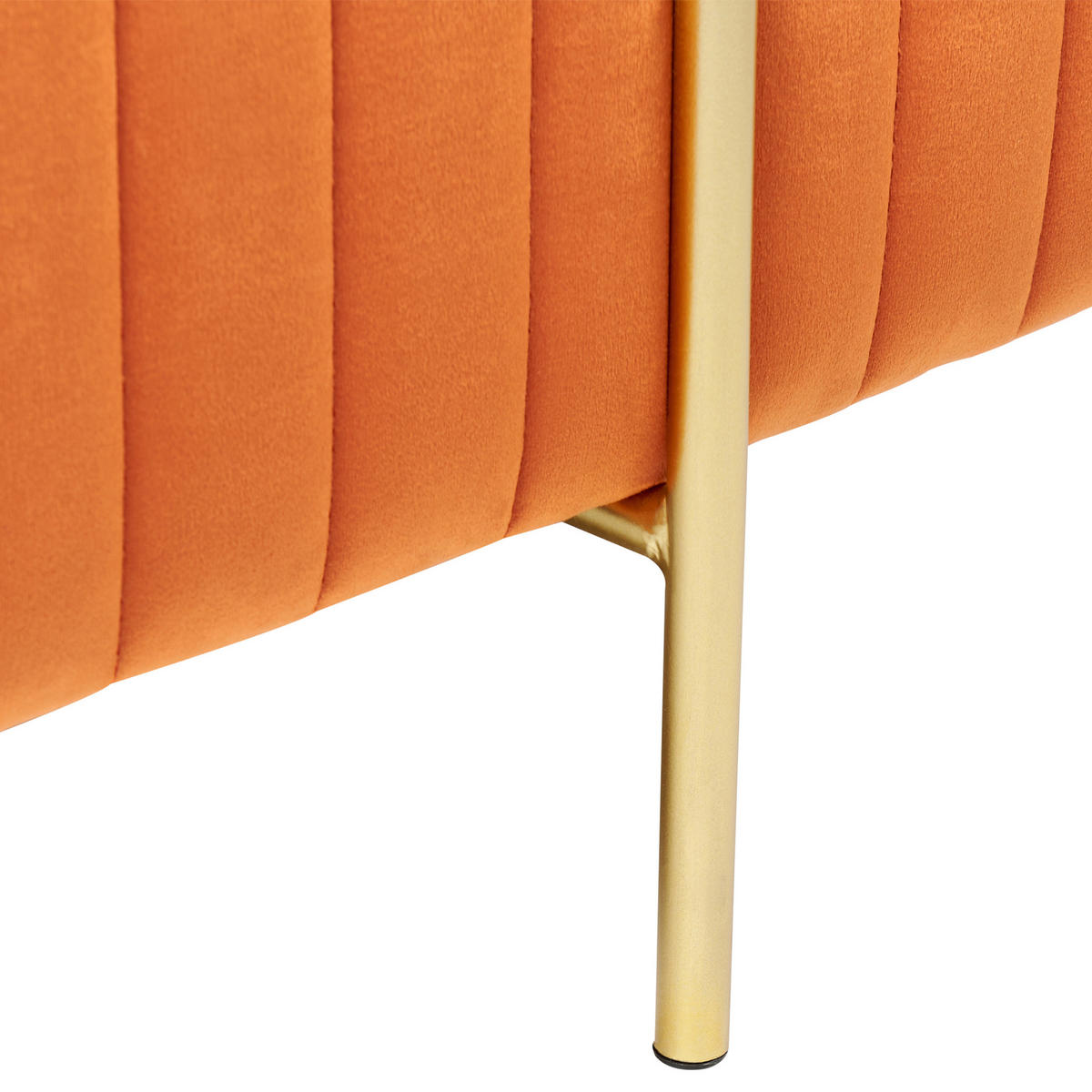 HOCKER Dayton 48/48/41 cm - Orange, Textil (48/41/48cm) - Beliani