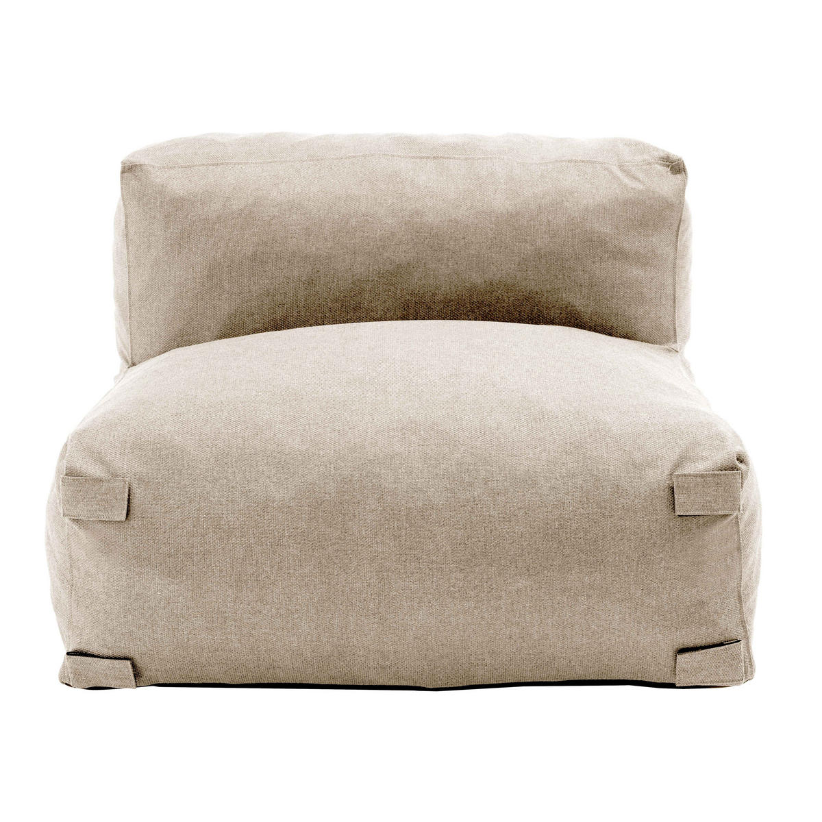 GARTENSOFA mit 2 Sitzplätzen, Sandfarbe - Gelb, Textil - Oviala