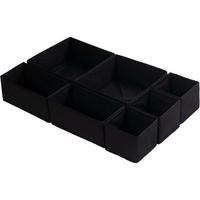 SCHUBLADEN Organizer 7er Set Schwarz - Schwarz, Textil (28/12/28cm)