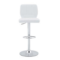 BARHOCKER Weiß 2er-Set Höhenverstellbar Drehbar 360° mit Rückenlehne & Fußstütze - Weiß, Metall (52/93/45cm) - PANGIVO
