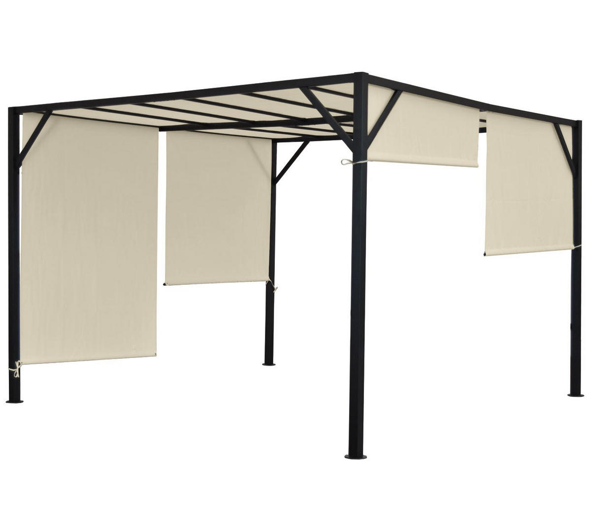 PERGOLA BEJA Cremeweiß - Weiß, Metall (405/212/405cm) - MCW