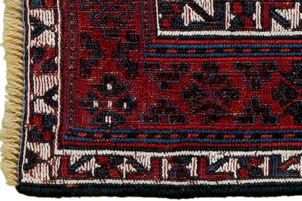 HANDWEBTEPPICH Sumak Sirdjan Blau 45/106 cm Schurwolle - Blau, Textil (106/45cm) - Looma
