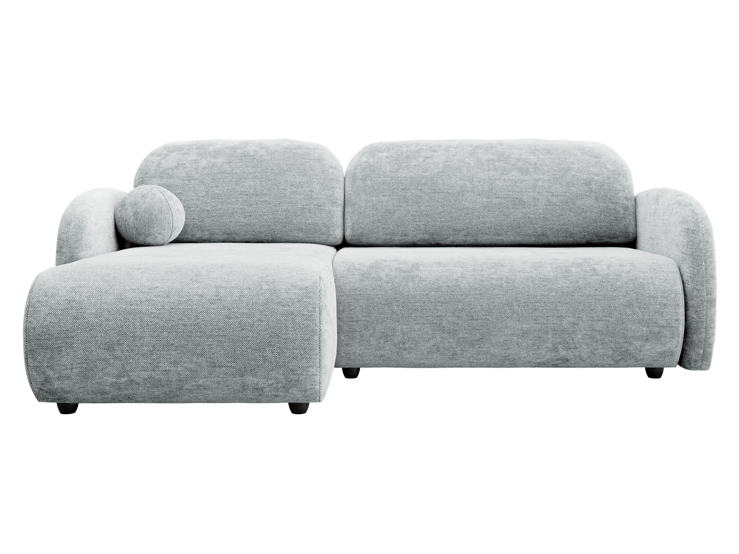 ECKSOFA Dream L - Hellgrau/Schwarz, Holz/Kunststoff (233/160cm) - MIRJAN24