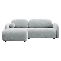 ECKSOFA Dream L - Hellgrau/Schwarz, Holz/Kunststoff (233/160cm) - MIRJAN24