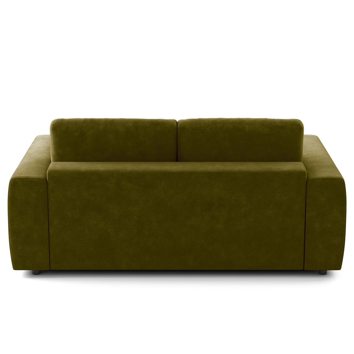 2-SITZER SOFA - Schwarz/Grün, Kunststoff/Textil (182/80/117cm) - home24