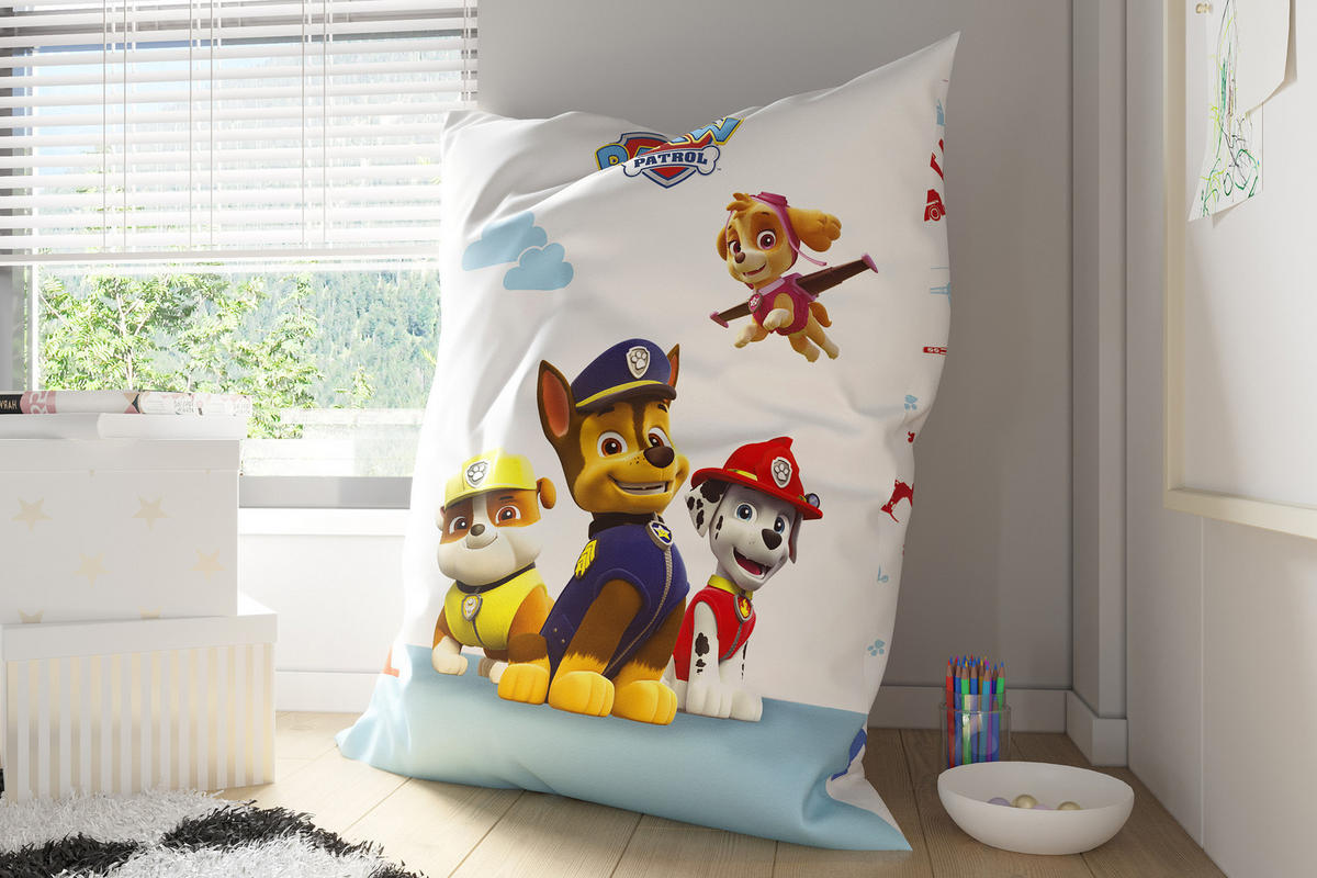 KINDER-SITZSACK - Paw Patrol_1 - Multicolor/Weiß, Textil (100/25/135cm) - Green Bean