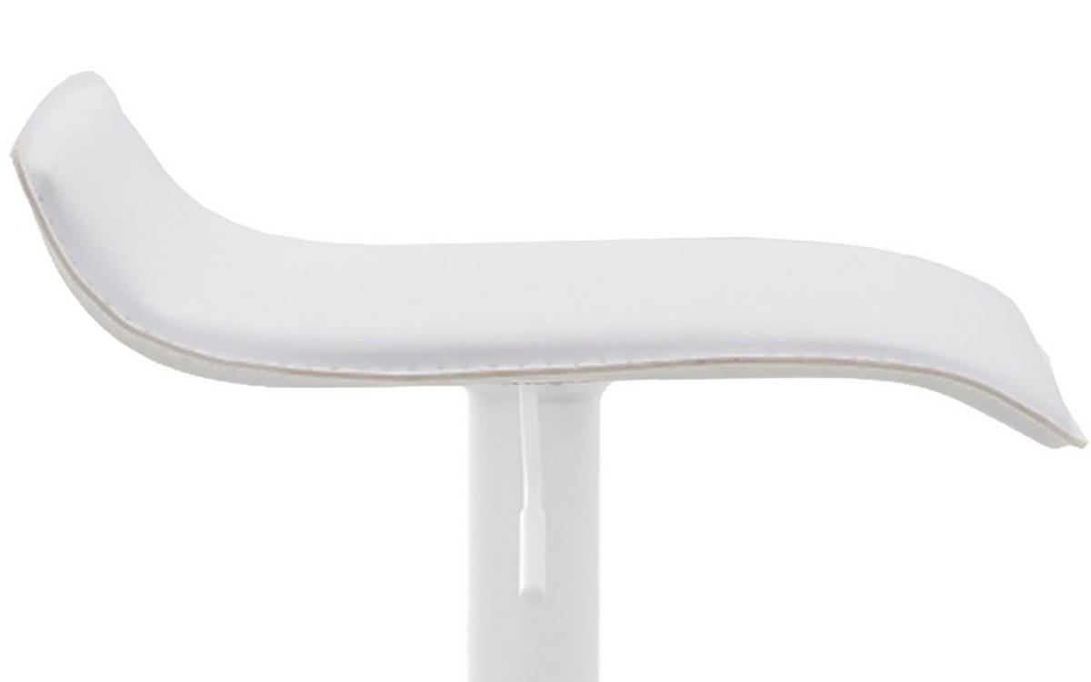 BARHOCKER Dynasty Kunstleder weiß weiß - Schwarz/Weiß, Kunststoff/Metall (36/84/39cm) - TPFLiving