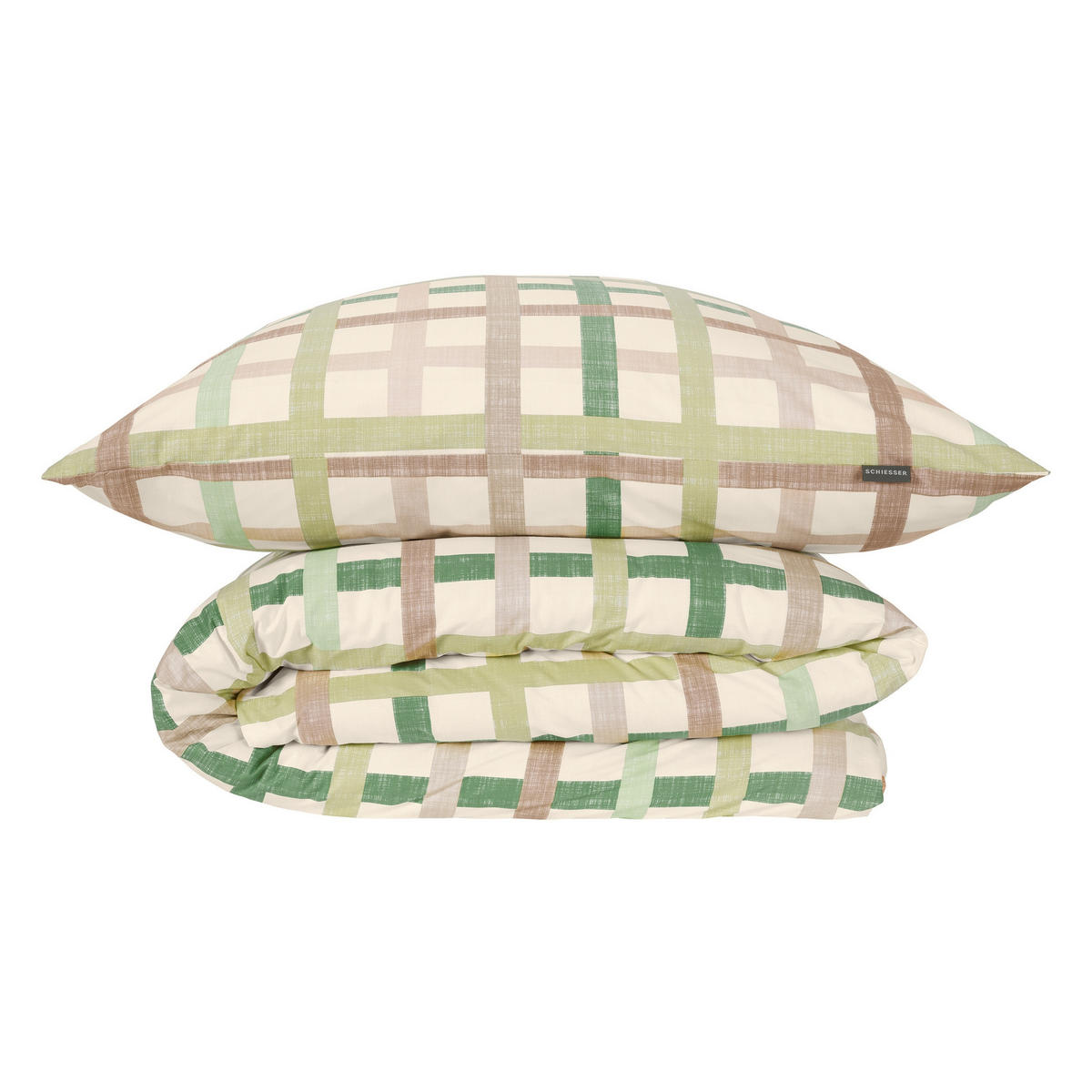 BETTWÄSCHESET Luiza - Renforcé - 2-teilig - 155 x 220 cm - Grün - Grün, Textil (155/220cm) - SCHIESSER