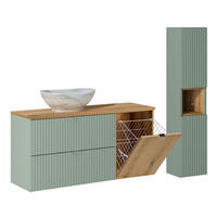 BADMÖBEL 120.4cm Jade 2er-Set Grün - Grün, Holzwerkstoff (120.4/59.5/40cm) - Petits-meubles