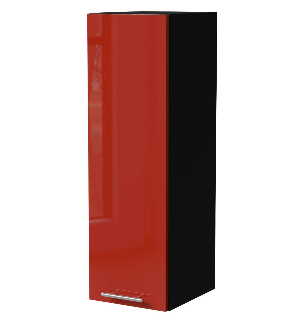 Feldmann-Wohnen Hängeschrank Rot, Schwarz 30x96x32.5 cm