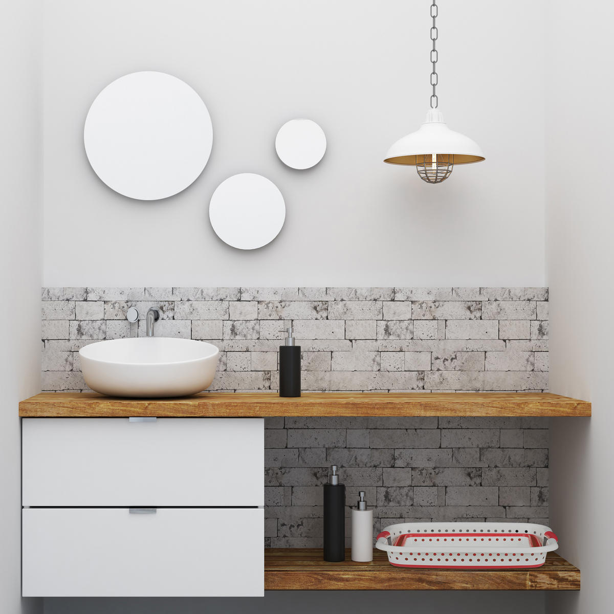 KÔŠ na prádlo - červená, plast (61/27/45.5cm) - Relaxdays