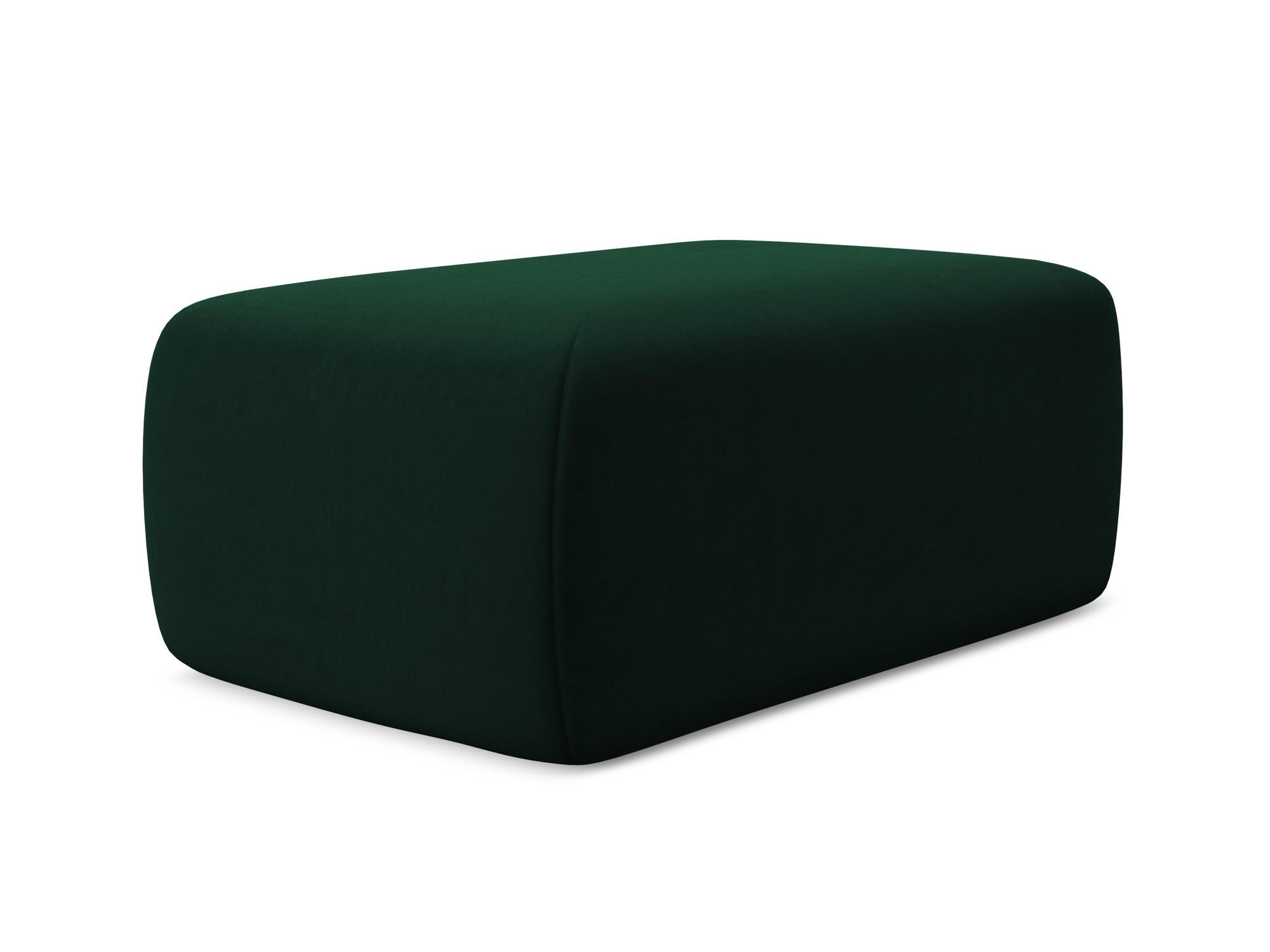 POUF Samt Stoff Grün - Dunkelgrün/Schwarz, Kunststoff/Textil (102/40/62cm) - Makamii
