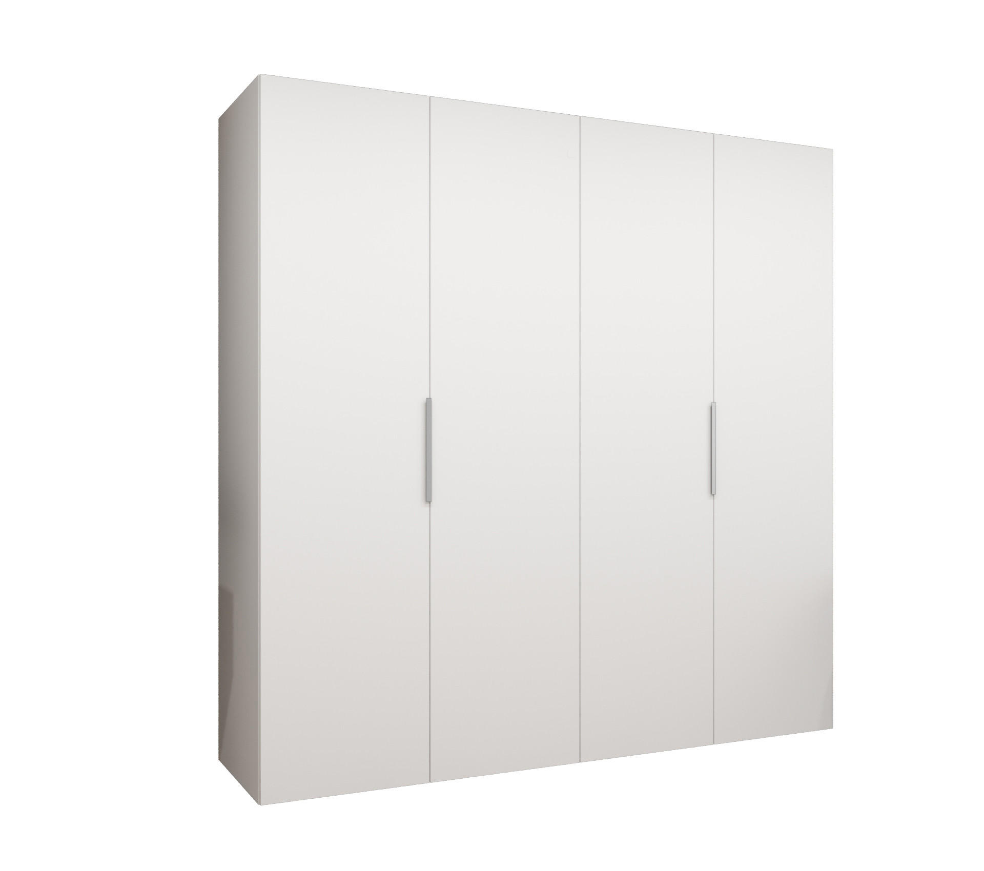 DREHTÜRENSCHRANK 202/200/52 4-türig - Kaschmir/Weiß, Holz (200/202/52cm) - MÖBEL KRYSPOL