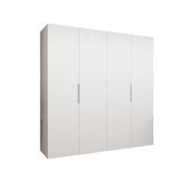 DREHTÜRENSCHRANK 202/200/52 4-türig - Kaschmir/Weiß, Holz (200/202/52cm) - MÖBEL KRYSPOL