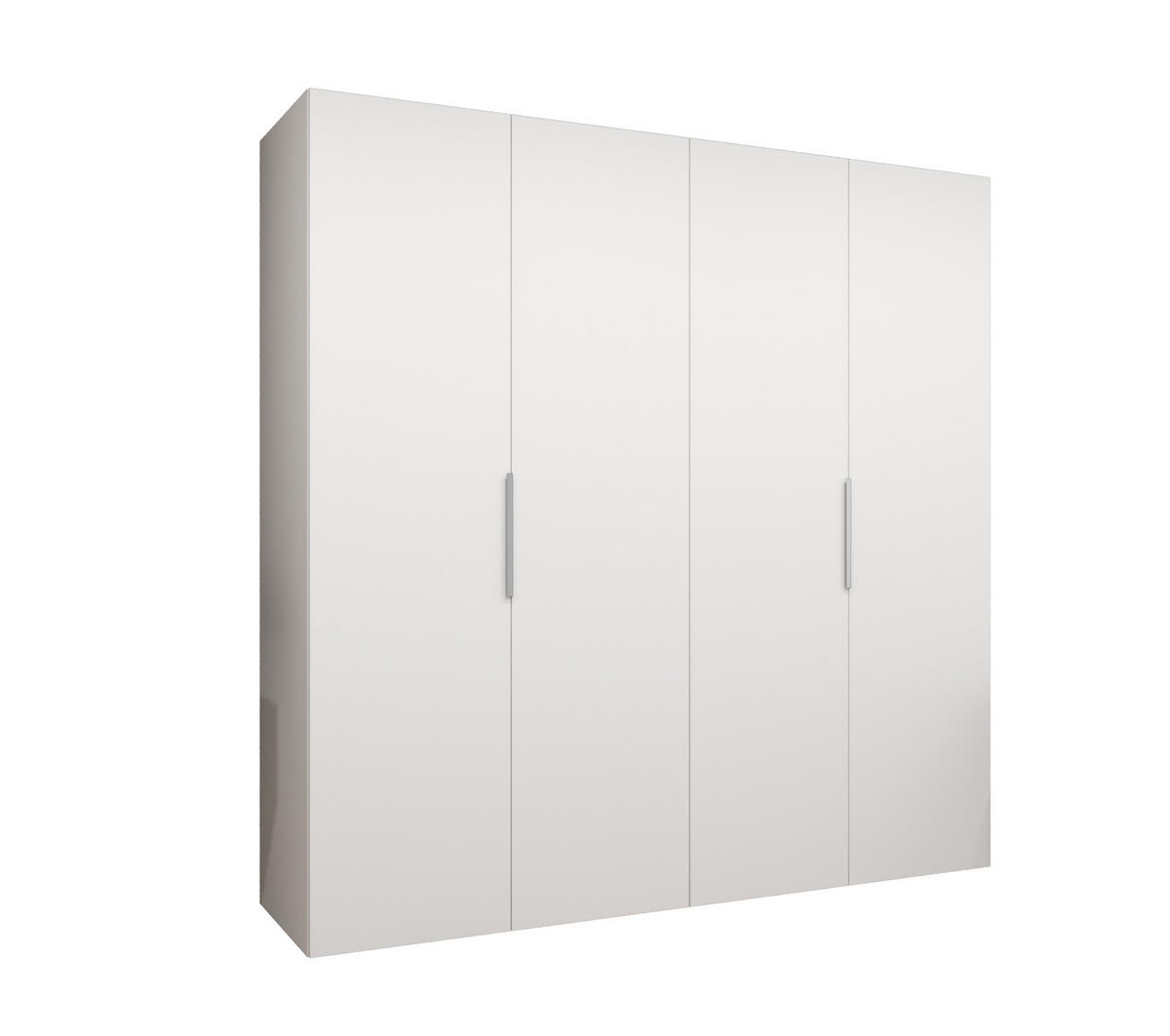 DREHTÜRENSCHRANK 202/200/52 4-türig - Kaschmir/Weiß, Holz (200/202/52cm) - MÖBEL KRYSPOL