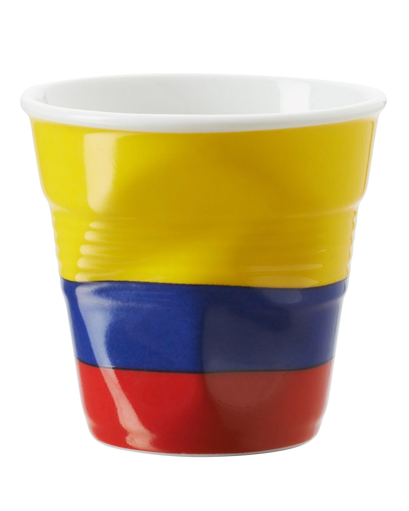 KNICKBECHER Espresso 0,08 Flagge Kolumbien - Multicolor, Keramik (0.08L) - Revol Porcelaine France